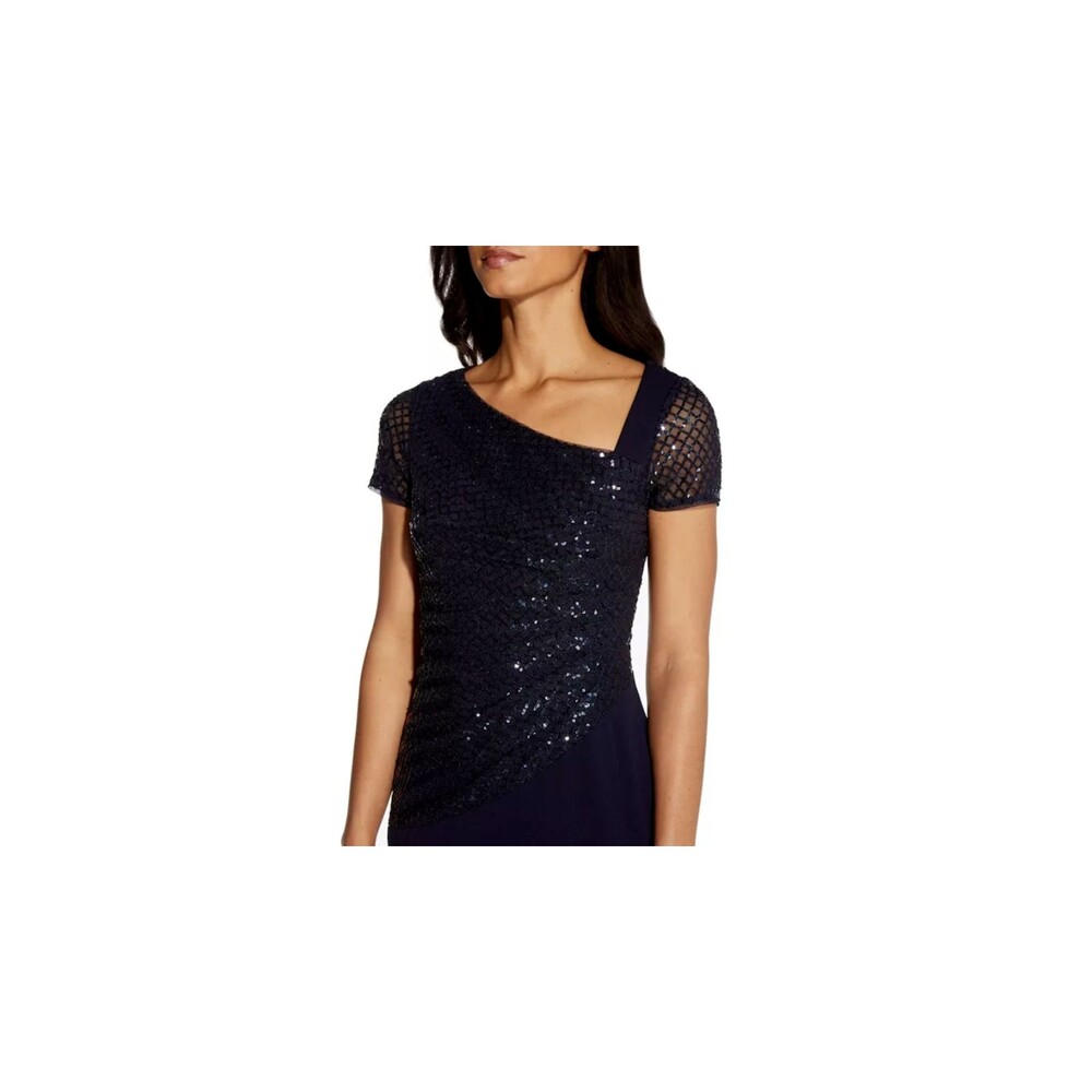 Adrianna Papell Sequin Crepe Dress - Picture 4 of 6